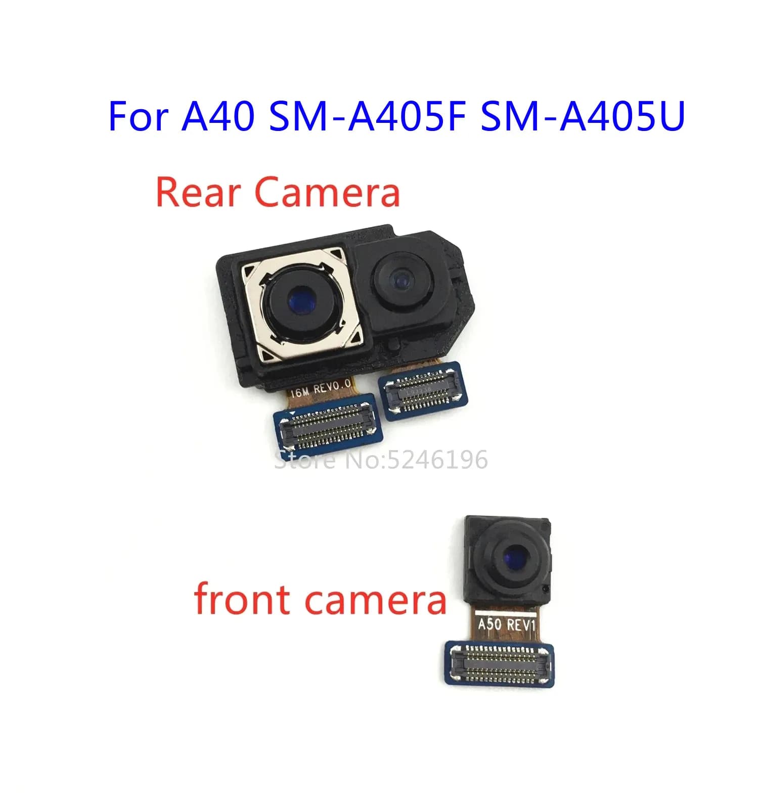 1 pz Indietro grande Modulo fotocamera posteriore principale per Samsung Galaxy A40 SM-A405F A40 SM-A405F/DS A40 SM-A405U Sostituisci la parte.