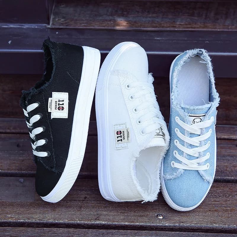 Scarpe di tela da donna 2022 scarpe da ginnastica bianche traspiranti da donna antiscivolo appartamenti casual da donna mocassini socofy zapatillas muje