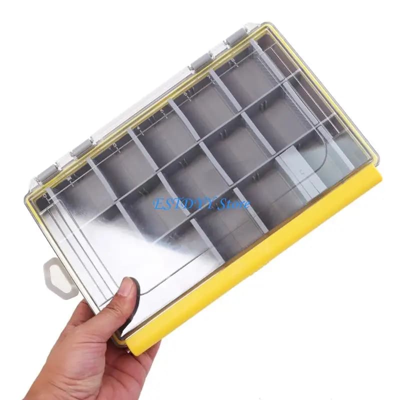 G6DE Fishing Tackle Box Portable Storage Trays Clear Lid Tray Tool Box Baits Separator