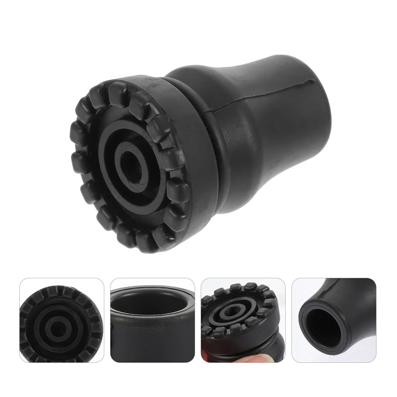 2Pcs Trekking Pole Foot Covers Lightweight Anti-Skid Crutch End Mats Shockproof Walking Cane Foot Protector Crutch Supplies
