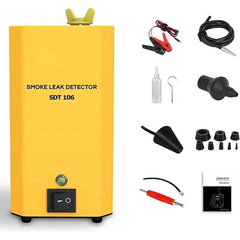 Localizzatore universale di perdite di carburante Rilevatore di perdite di fumo automobilistico per test evaporativi di tubi per auto, camion, motociclette