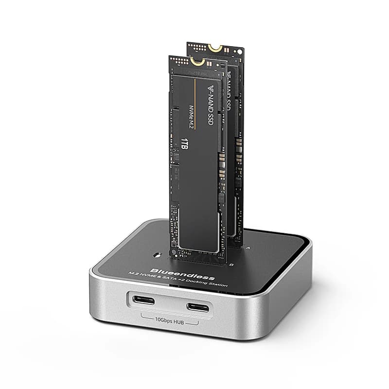 hit productM.2 NVME SATA to USB C Docking Station Dual Protocol M.2 to USB C Adapter 10Gbps External SSD Enclosure with USB C Hu