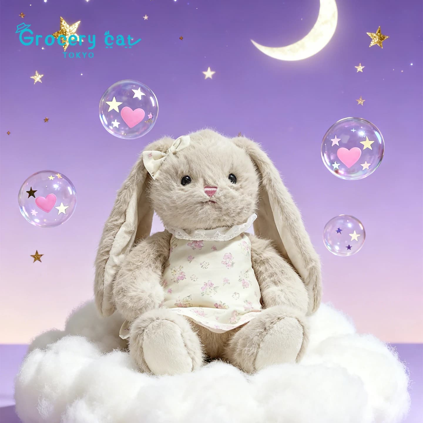 Peluche Coniglio con Gonna Floreale e Orecchie Lunghe, Regalo di Compleanno, Morbido in Fibra di Poliestere, per Bambini dai 3 Anni in su