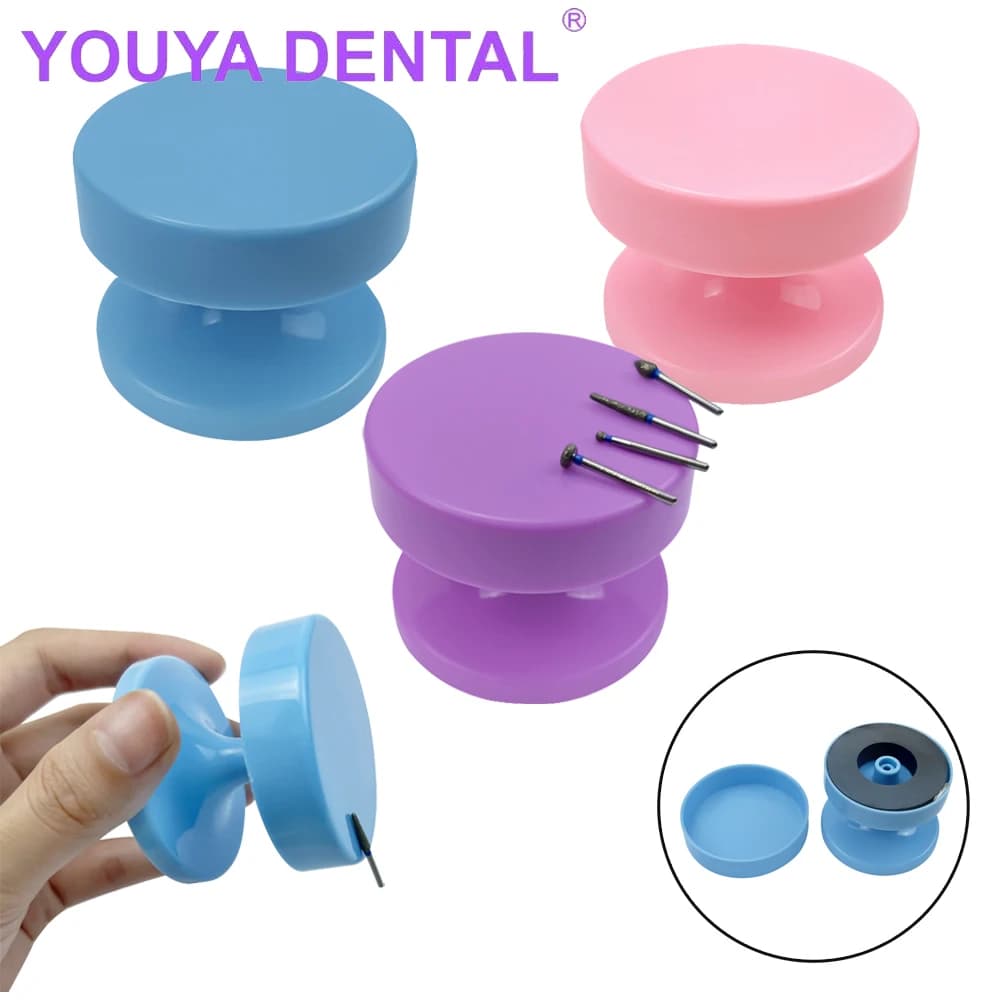 1 pcs magnetic dental enamel mills drill racks support oral hygiene organizer plate magnet tray tool laboratory dentistry tool
