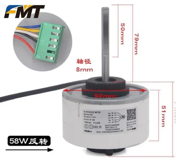 Nuovo originale, motore DC per condizionatore d'aria Midea WZDK58-38G, motore ventola SIC-55CVL-F159-1 ZKFP-58-8-1-5
