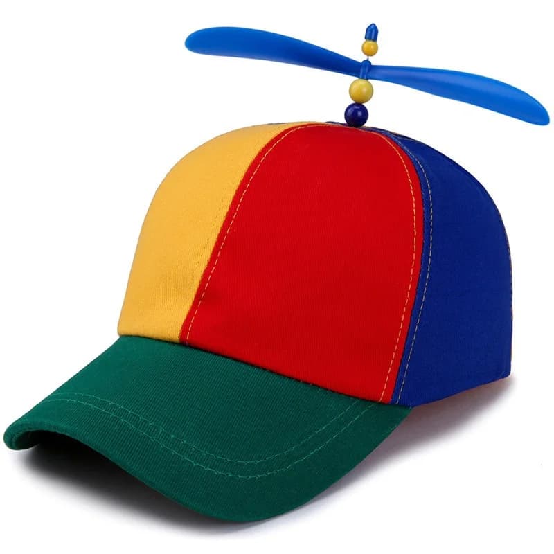 1pc Fashion Colorful Bamboo Dragonfly Patchwork Baseball Cap Adult Helicopter Propeller Funny Adventure Dad Hat Snapback Hat