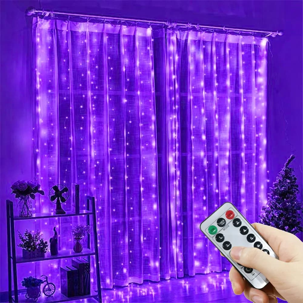 Luci a tenda USB per esterni, luci fatate a stringa per giardino, cortile, matrimoni, compleanni, Natale, festa della mamma, decorazioni per feste e vacanze
