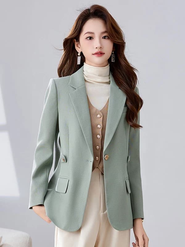 Fashionable Casual Single Button Women's Suit Jacket Early Autumn New Style Elegant Versatile Commute Professional West Coat