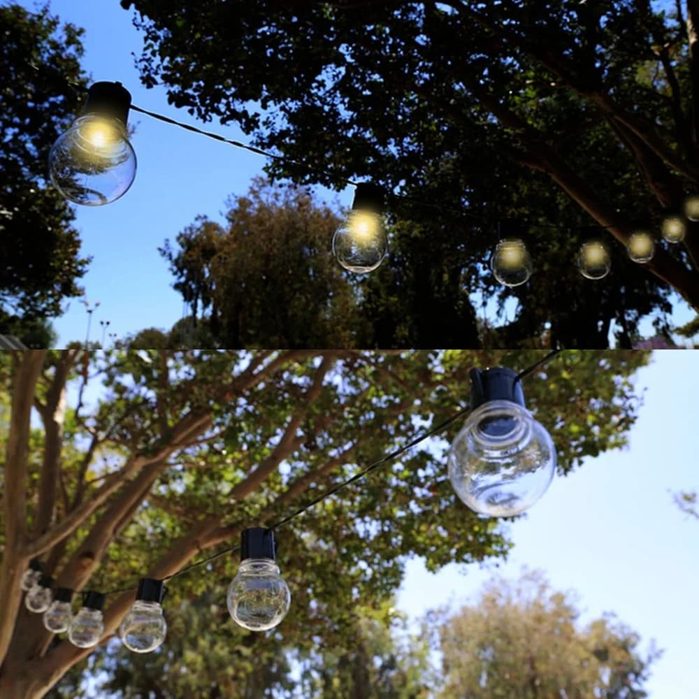 Dachan Solar LED G50 String Fairy Light LED Globo Festoon Lampadina Fata Luce per Ghirlanda di nozze da giardino per feste all'aperto