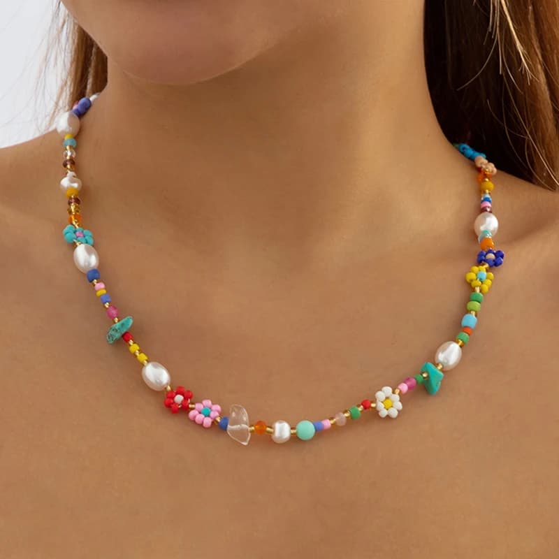 Fashionable hot sale Y2K jewelry for women fake pearls handmade beads necklace bracelet necklace