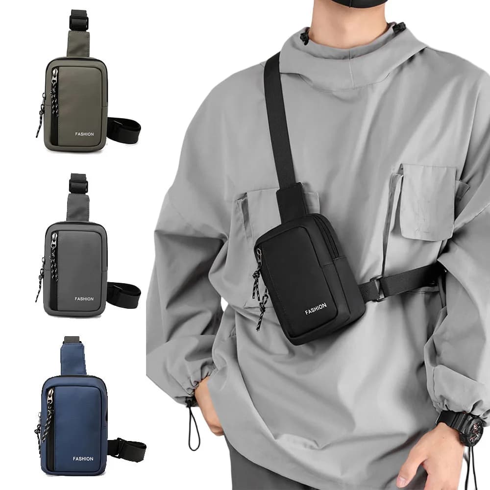 Borse da petto Oxford da uomo Mini borsa a tracolla casual Borsa a tracolla da uomo piccola Borsa da uomo diagonale piccola zaino Messenger Marsupio per telefono