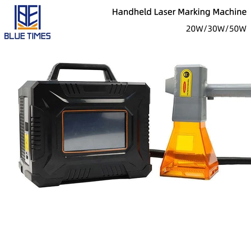 Bluetimes Portable Handheld Laser Marking Machine 20/30/50W Compact Fibre Laser Metal, Plastic and Acrylic Engraving Machine