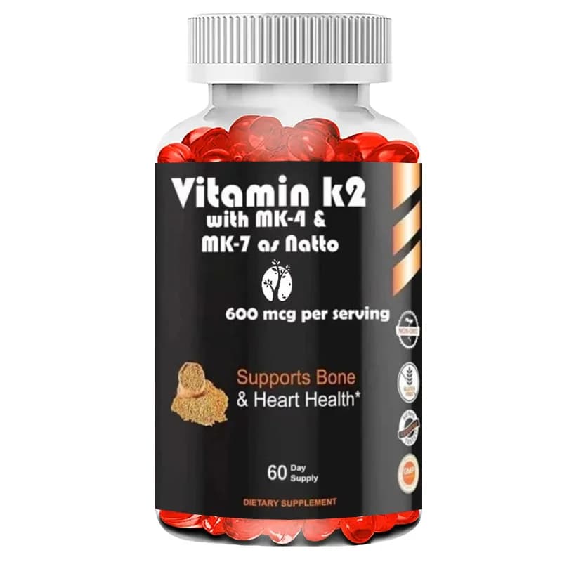 Vitamin K2 Supplement - Full Spectrum Vitamin K2-MK7, MK4, and D- Supports Bone Health