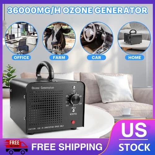 36000mg/h Generatore di Ozono Macchina Purificatore D'aria Rimuovere L'odore di Formaldeide Deodorizzare Nuova Casa Pet Home Office Auto Ozono Cleaner