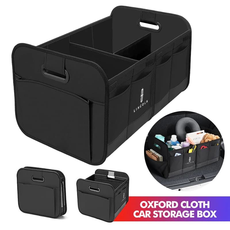Car Trunk Storage Organizer Collapsible Toy Food Cargo Container For Lincoln Mondeo MKC MKZ MKX MKT Aviator Navigator