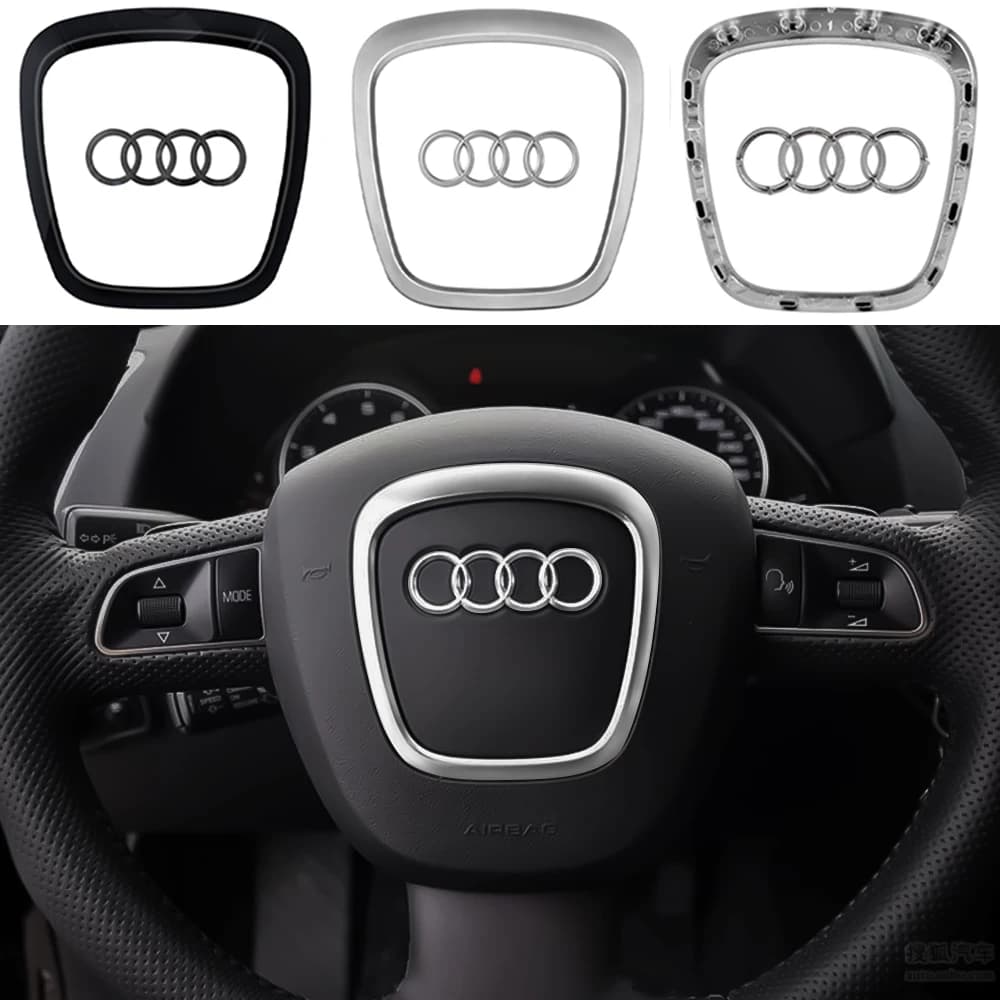 Car Steering Wheel Decoration Ring Trim Cover Stickers For Audi A3 A7 Q3 Q7 Q5 E-TRON A8 Q5L A4L A6L A5 A8L A7L SQ5 Accessories