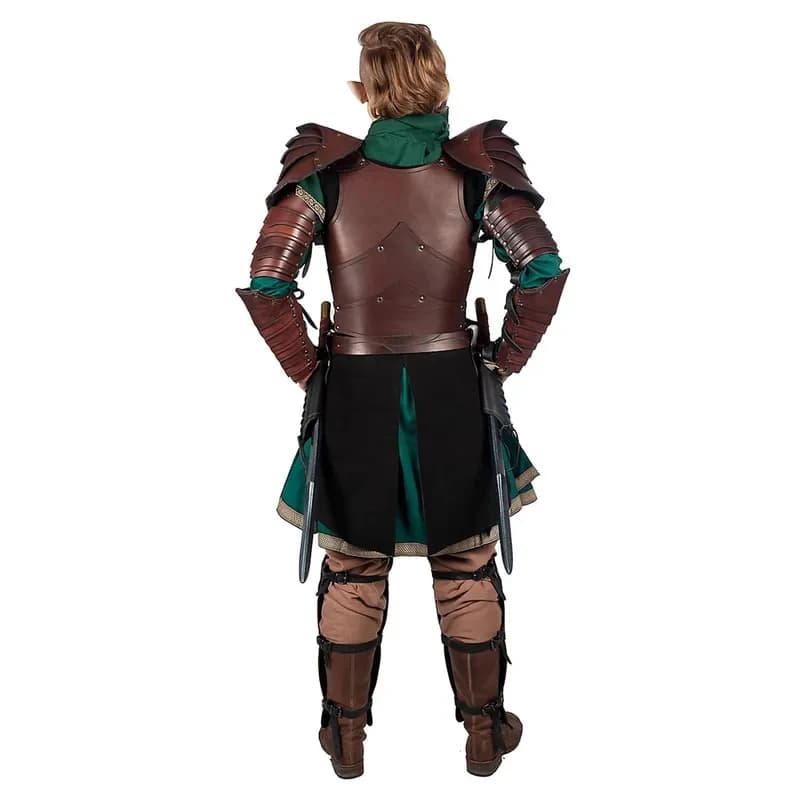 ▓2026Adults Medieval Armor Viking Armor Knight Dress Armor PU Leather Costume for Halloween Party▓#！1