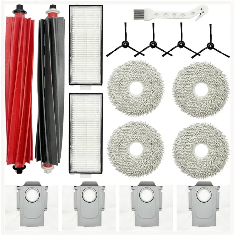 B47B-Per Roborock Qrevo Master Robot Aspirapolvere Spazzola laterale principale Filtri Hepa Mop Pad Sacchetti per la polvere Kit di accessori