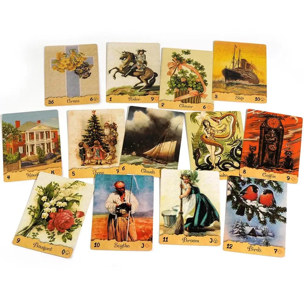 11*6.5cm cartoline Granny'S Lenormand 36 carte Oracle Deck Century From Europe Tarot Deck