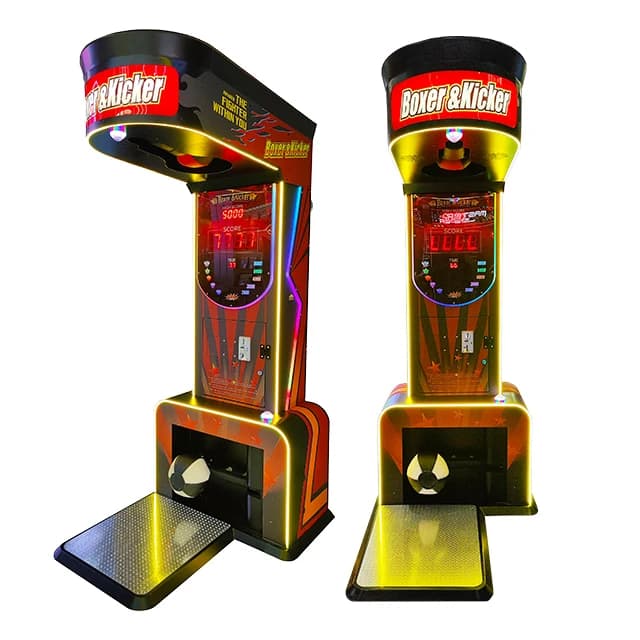 2025 Punch and Kick 3 Boxe Arcade Street Amusement Giochi a gettoni Sport elettronici Sacco da boxe Distributore automatico Prezzo