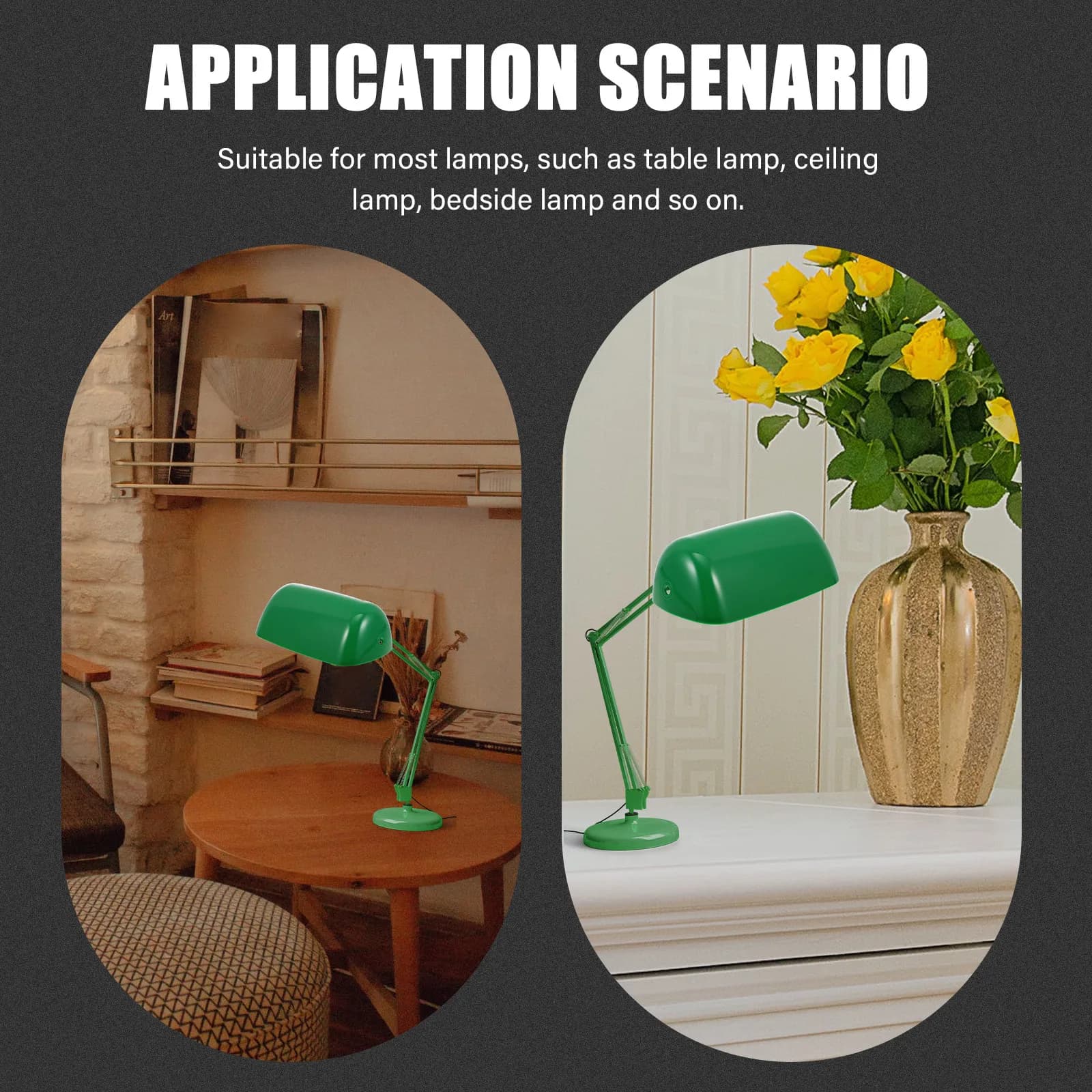 2Pcs Retro Lampshade Set Table Light Shade Vintage Desk Lamp Cover Lightweight Decorative Light Shell for Home Bedroom Living