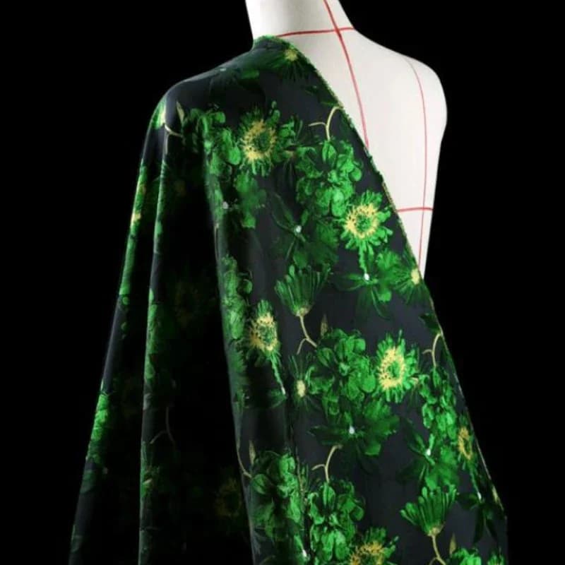 Jacquard Fabric European Fashion Embossed Spring Autumn Dress Trench Coat High-end Brand Diy Sew Clothing Fabrics by the Meter