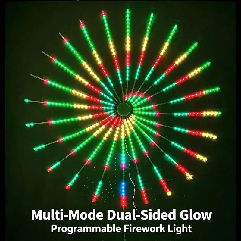 Windmill Rotating Double‑Sided Outdoor Firework Light Programmable LED Strobe Color Lamp for Public Plaza 2026 New Year Decorati