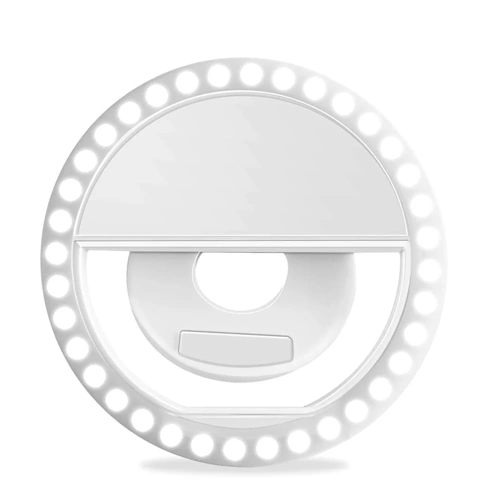 Luce ad Anello LED USB Ricaricabile per Selfie, Illuminazione Portatile Universale per Telefono, Lampada ad Anello per Streaming Live, Trucco, Riprese Video e Vlog