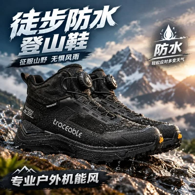 Autumn/Winter Mountain Shoes Men Women Waterproof Outdoor Boots Couples Anti Slip Hunting Shoes Unisex Designer Hiking Shoe