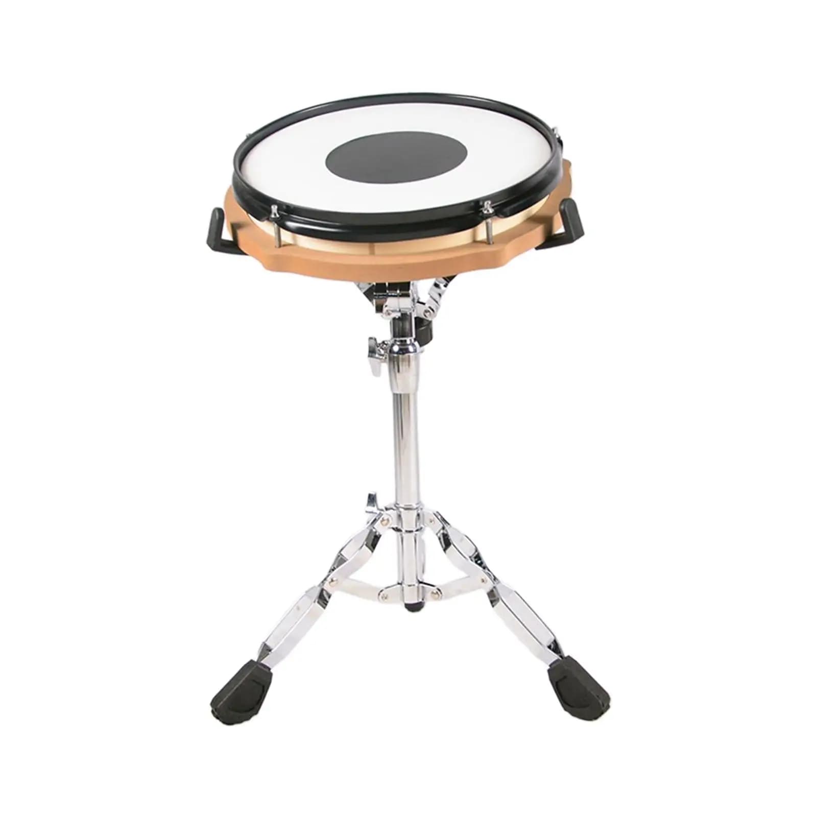 Pad in Gomma per Pratica di Batteria con Supporto Metallico Regolabile, Strumento Silenzioso per Percussioni e Prove Musicali
