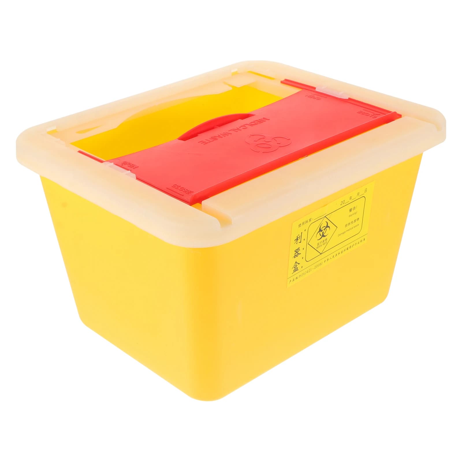 Contenitore per Rifiuti di Oggetti Punturanti in Plastica Resistente di Grado Medicale per Negozi di Tatuaggi, Ospedali, Cliniche - Stoccaggio Monouso per Aghi e Lame