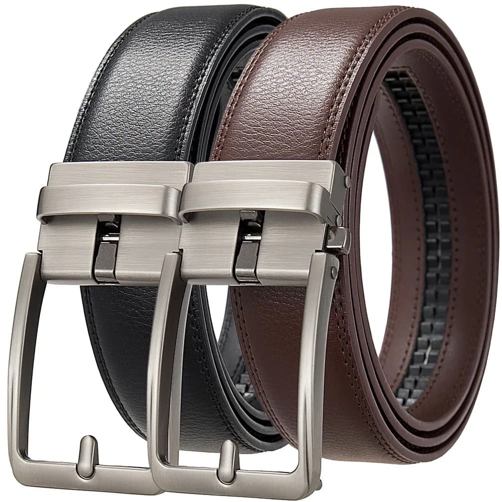 Cinture di Lusso da Uomo in Pelle PU con Fibbia Automatica, Cintura alla Moda con Design Elegante, Perfetta per Jeans