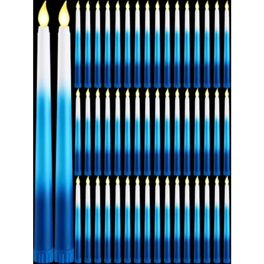 48 Candele LED Senza Fiamma a Batteria, Candele Realistiche a LED Tremolanti per Matrimoni, Chiese, Cerimonie di Laurea