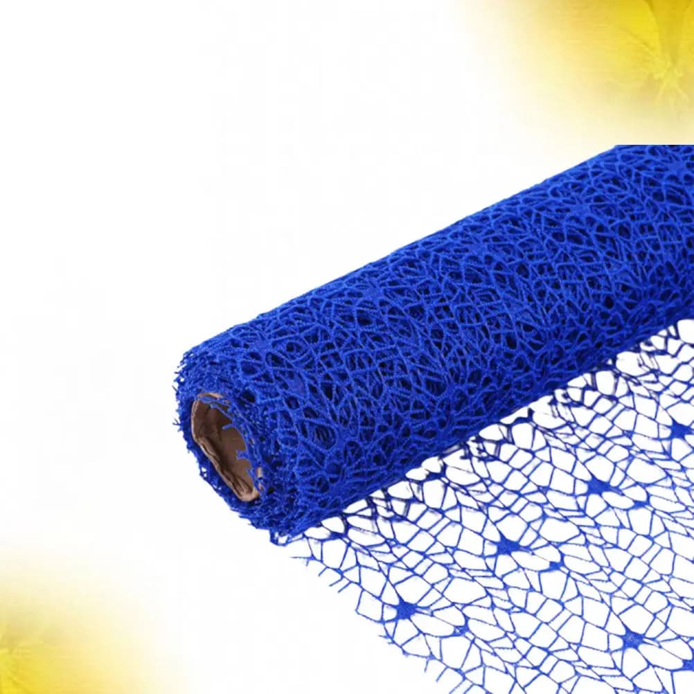 Jacquard Net Yarn Gauze Roll Gem Blue Large Size DIY School Project Backdrop Curtain Wedding Shower Party Decoration