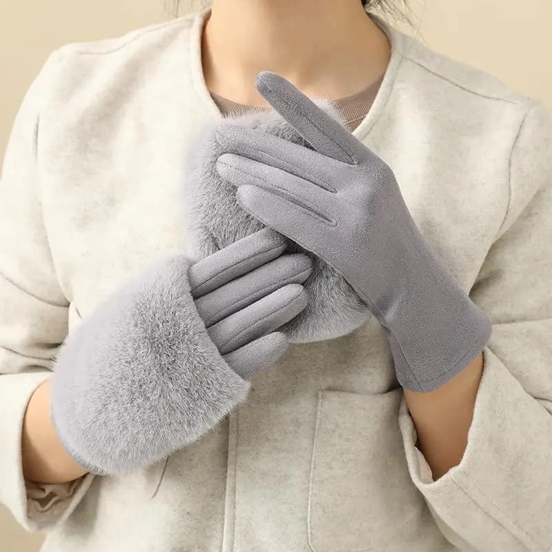 Hot Sale thickened thick fleece lined touchscreen gloves Women's warm outdoor cycling gloves