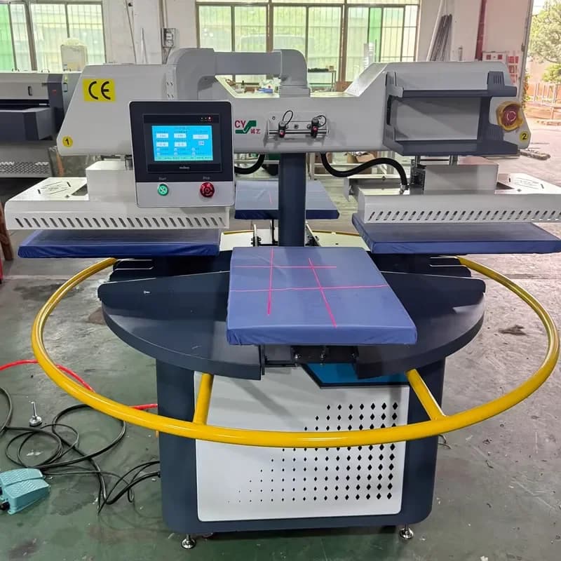 Hot Sales Automatic Rotary Four Stations Heat Press Machine for 40x60 T-shirt Cloth Transfer Vividly Logo Press