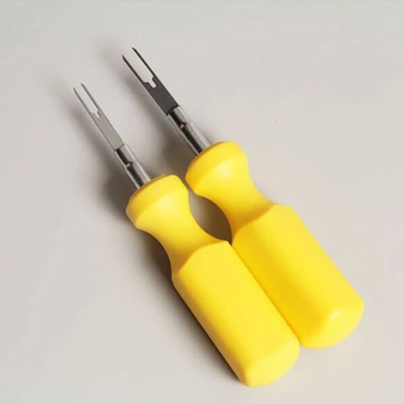Nuovo Set da 2 Pezzi Estrattore di Pin per Connettori Auto da 3mm+2mm, Strumento per la Rimozione di Terminali Auto con Maniglia