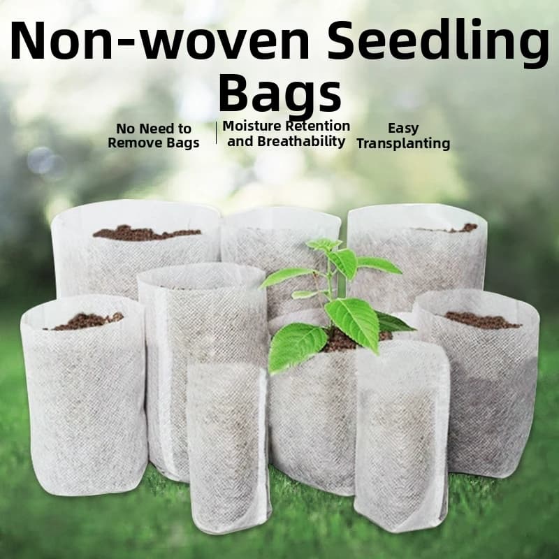 200 bags for plant cultivation, seed sowing nursery bags, biodegradable nonwoven flower pots for home garden accessories and tools