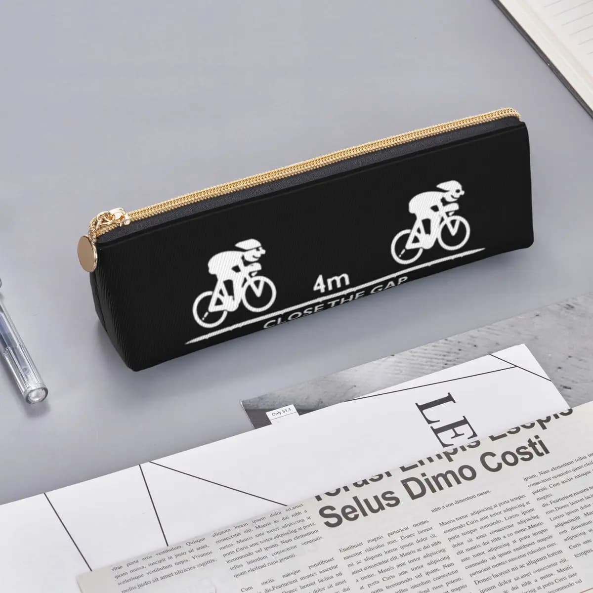 Zwift Close The Gap Pencil Case Pencil Pouch Storage Stationery Supplies Pen Box Pencil Bag for Students Gifts