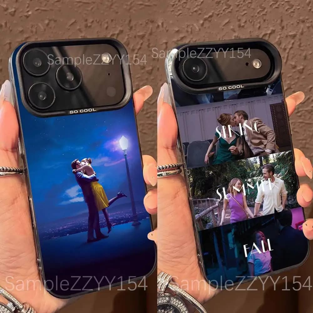 LaLaLand City Of Star Phone Case For IPhone 15,16,17,13,14,11,12,Pro,Max,Plus,E,Air,Mini Gray Matte Shockproof Back Cover