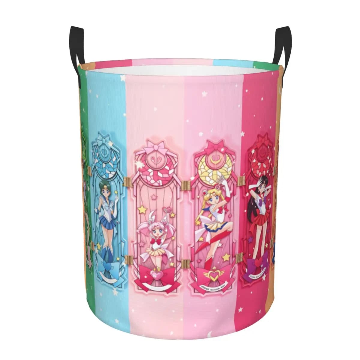 Cesto per la biancheria Sailor Moon Jupiter Mercury, pieghevole, Mars Venus, per la conservazione di vestiti domestici