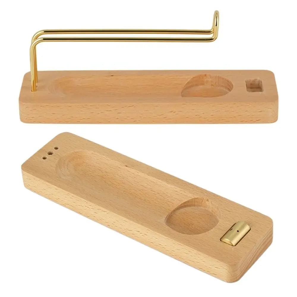 Portaincenso in legno con base in ottone per incenso a spirale e bastoncini di salvia, decorazione per la casa, artigianato per aromaterapia