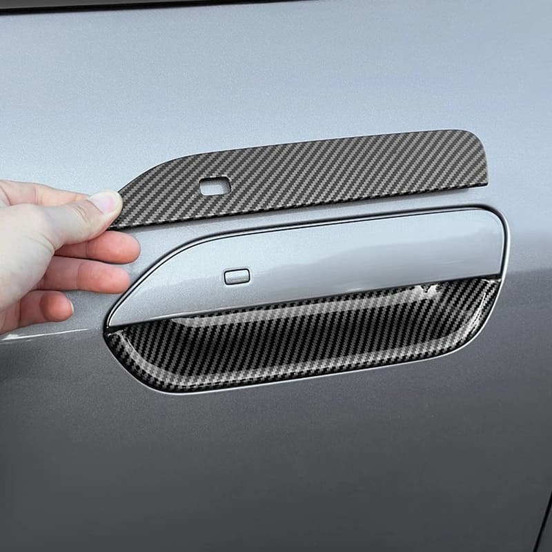 Per BYD Yuan UP Pro 2024 2025 Auto Porta Maniglia Esterna Adesivi ABS Modello In Fibra di Carbonio Porta Ciotola Adesivi Protettivi Decorazione