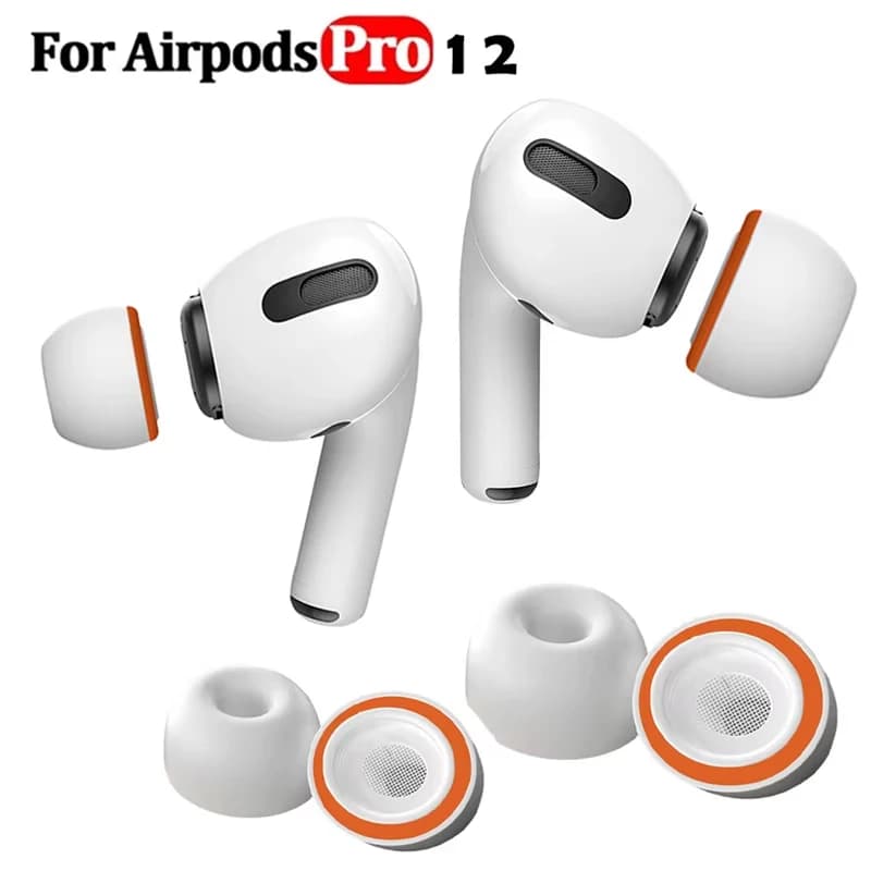 1 paio di auricolari in memory foam per AirPods Pro 1 2 cuscinetti auricolari di ricambio in silicone morbido adatti per Air Pods Pro cuscinetti auricolari