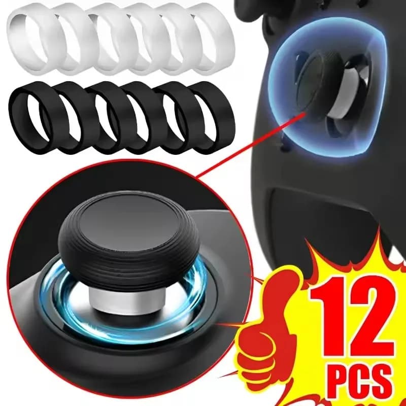 12-1PCS Protezioni per joystick Anello protettivo elastico in gomma per joystick per Steam Deck PS5 PS4 Xbox Coperture per anelli di protezione antiusura