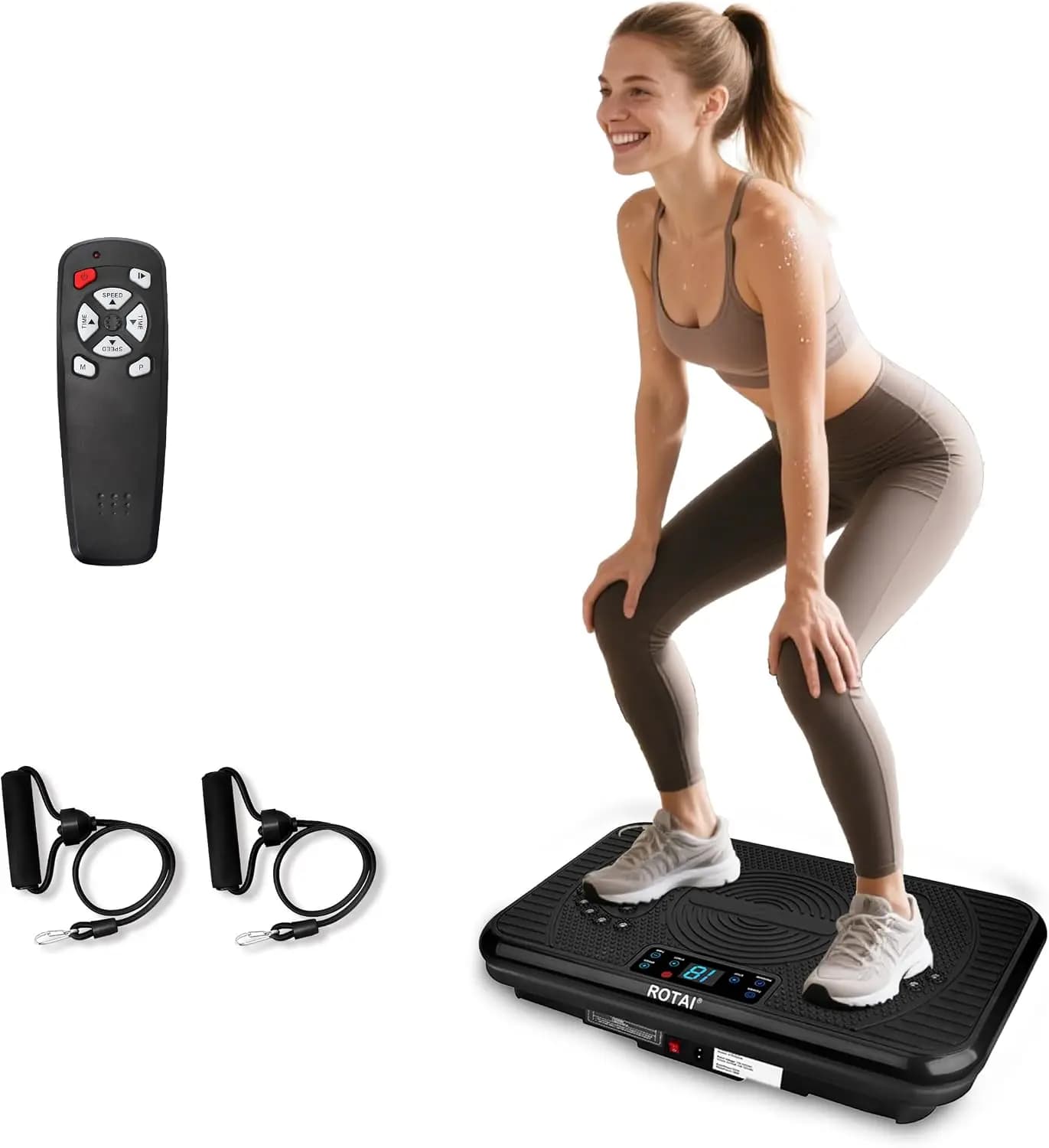 Whole Body Vibration Plate for Lymphatic Drainage & Weight Loss, 400 lbs Capacity, 99 Speeds, Home Workout Machine