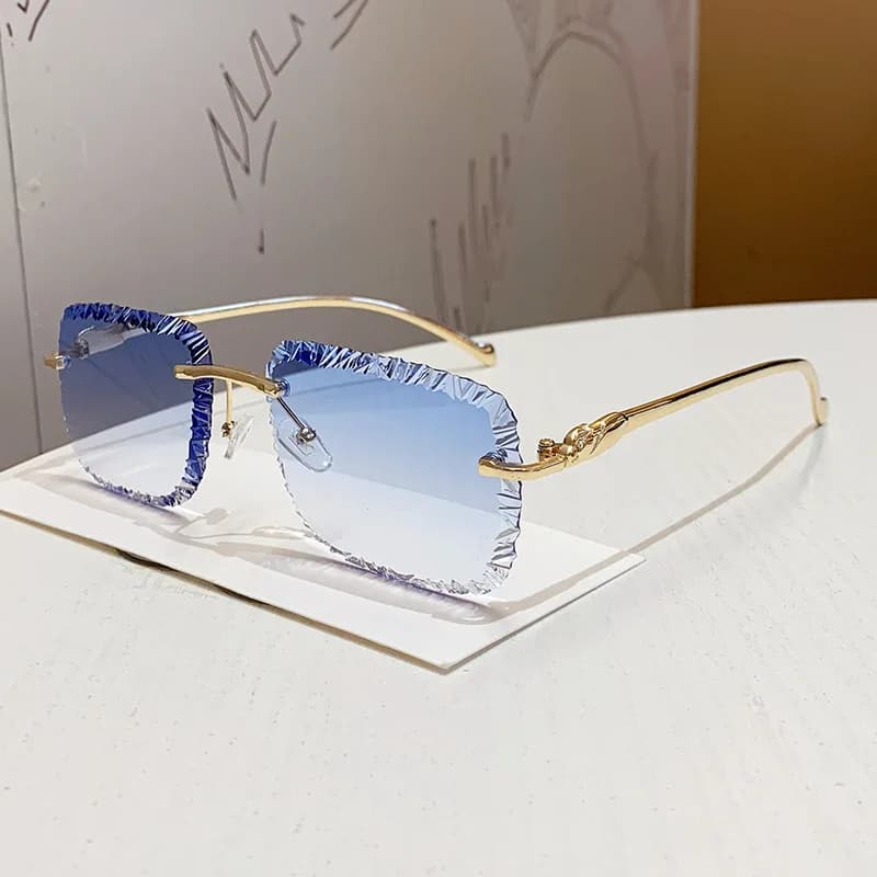 Occhiali da Sole di Lusso alla Moda, Design Esclusivo per Uomo e Donna 2026, Montatura Leopardata Senza Bordi, Stile Vintage Elegante, Occhiali Trendy e Carini
