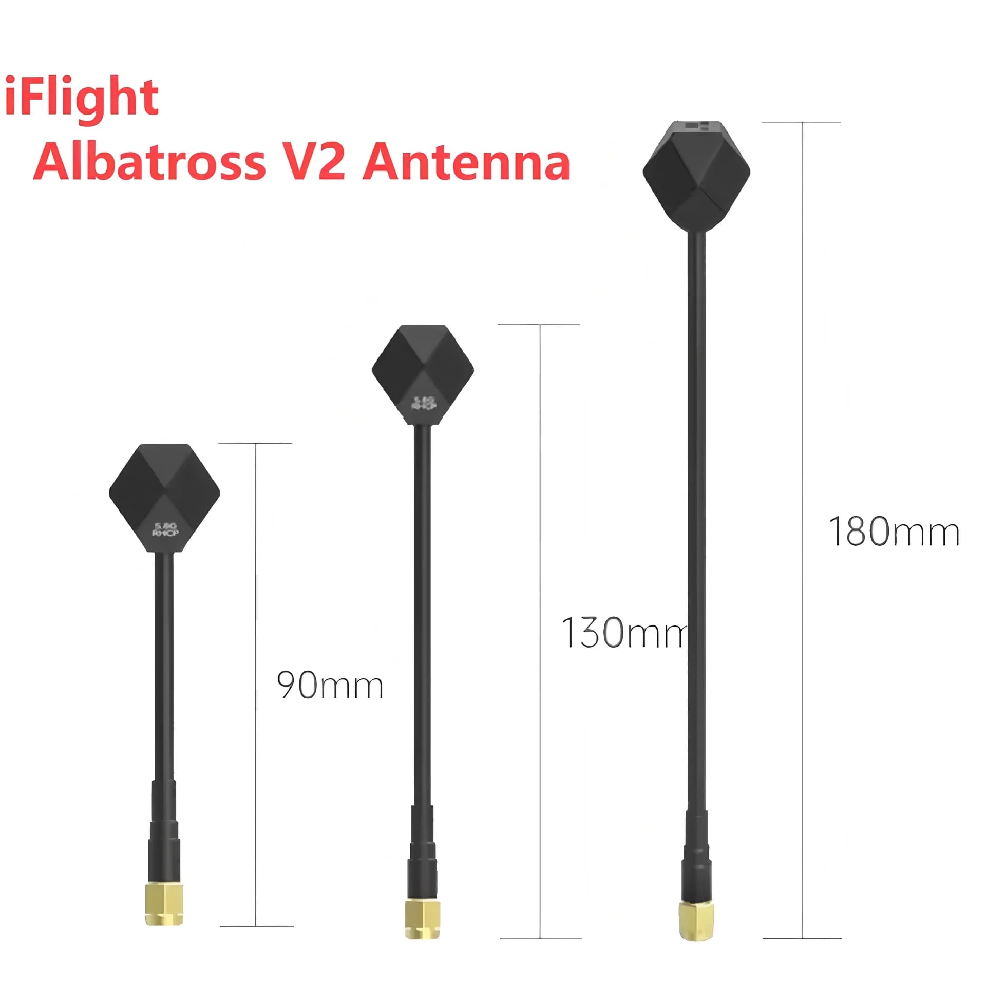 IFlight Albatross V2 SMA 5.8GHz 2.4dBi Antenna LHCP RP SMA / RHCP SMA 90MM/130MM/180MM per parte drone da corsa FPV