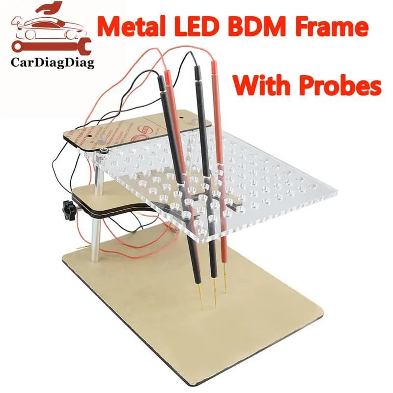 Telaio BDM in metallo di alta qualità con LED e sonde complete, tavolo BDM per strumenti di programmazione ECU KTAG KESS OBDII, telaio BDM con LED
