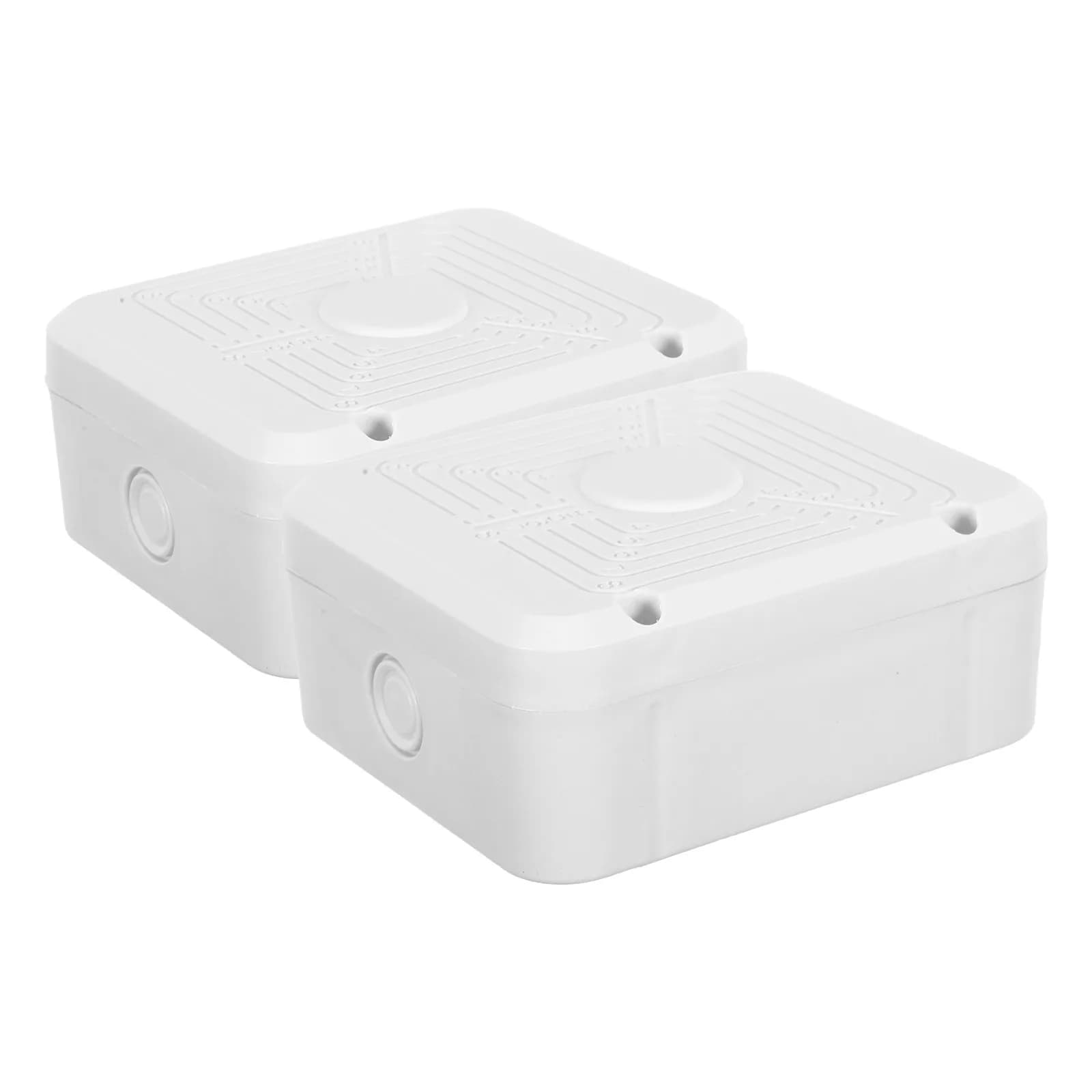 Scatola di giunzione per telecamera di sicurezza da 2 pezzi, 4,5x3,8x2 pollici, scatola impermeabile per nascondere i cavi della telecamera a cupola, per una facile gestione dei cavi all'esterno
